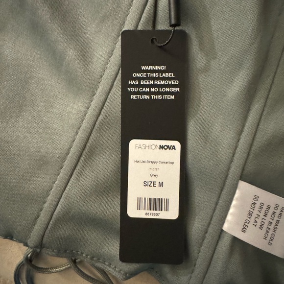 Lace up corset top with zipper - Picture 4 of 5